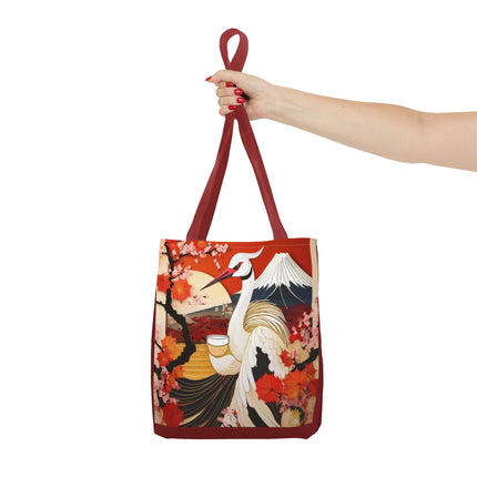 Crane at an Autumn Vineyard Tote Bag (AOP)