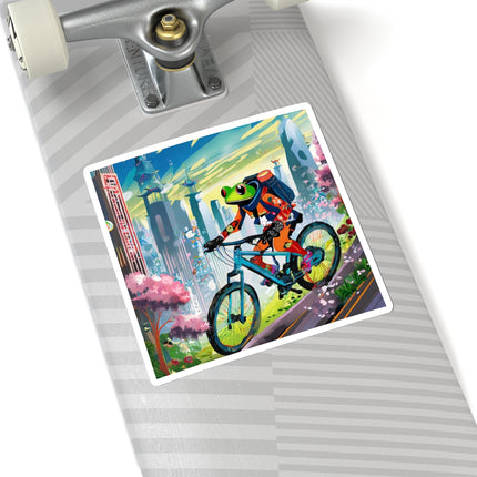 Cyberpunk Frog Kiss-Cut Stickers (4 Sizes)