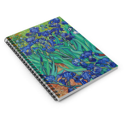 Irises by Vincent Van Gogh Spiral Notebook - Ruled Line
