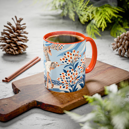 🌼🧡 The Polka Dot Wind Dancer Colorful Mug – Art Deco Fashion Whimsy
