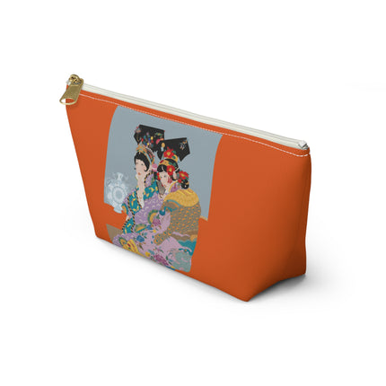 Two Geishas in Peacock Kimonos Cosmetic Bag – Timeless Elegance & Sisterly Grace
