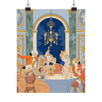 🥂✨ Le Souper Matte Vertical Poster – George Barbier Art Deco French Aristocratic Banquet