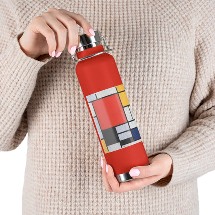 Composition with Red, Yellow, Blue, and Black by Piet Mondrian Copper Vacuum Insulated Bottle, 22oz