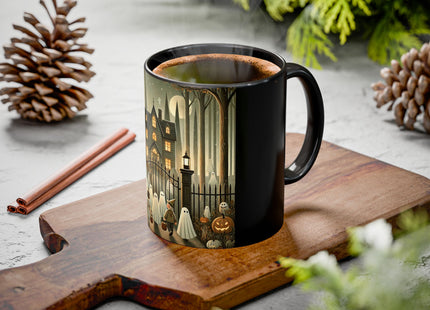 Ghostly Welcome – A Halloween Night Colorful Mugs (11oz, 15oz)