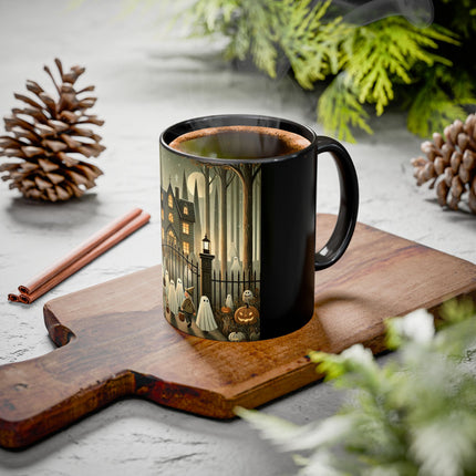 Ghostly Welcome – A Halloween Night Colorful Mugs (11oz, 15oz)