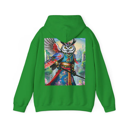 Cyberpunk Samurai Owl – Heavy Blend™ Hooded Sweatshirt