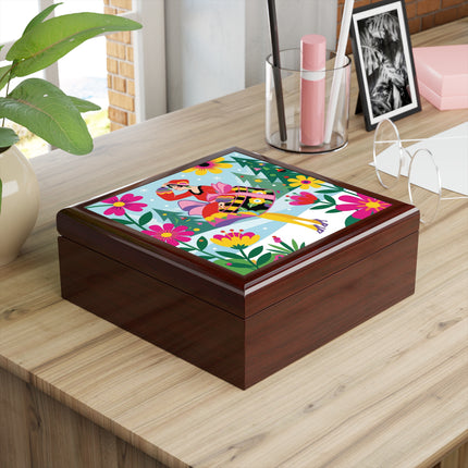 🌸🎄 Christmas In The Winter Garden Jewelry Box – Whimsical Holiday Fantasy