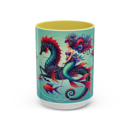 Mermaid & Sea Dragon Mug – Ocean Guardian & Mythic Beauty