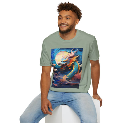 🐉⚡ Dragon of the Tempest Softstyle T-Shirt – Mythic Power & Elemental Majesty