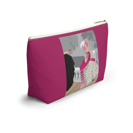 The Red Bird Cosmetic Bag – Graceful Storybook Charm & Quiet Mystery