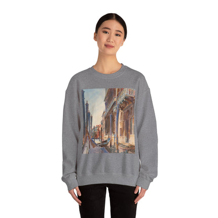 Gondola Moorings on the Grand Canal by John Singer Sargent Heavy Blend™ Crewneck Sweatshirt