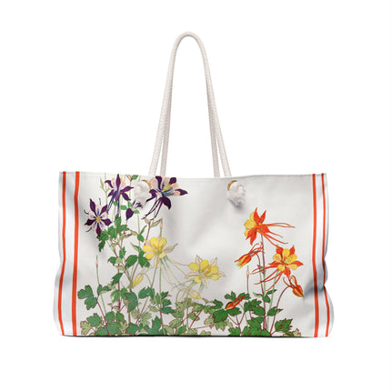 Aquilegia Flowers by Tanigami Kônan Weekender Bag