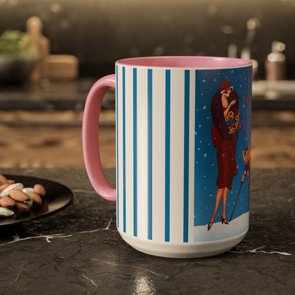 Snowfall & Couture Colorful Mugs (11oz, 15oz)