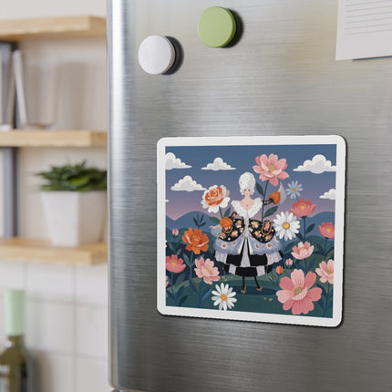🌸🎀 The Grand Floral Promenade Die-Cut Magnets – Art Deco Fashion Fantasy