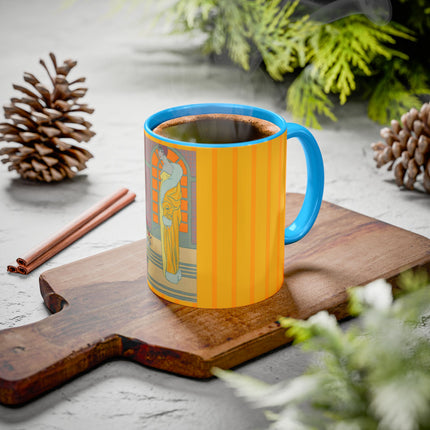 Sur Les Marches Du Jardin by Georges LePape Colorful Mugs (11oz, 15oz)