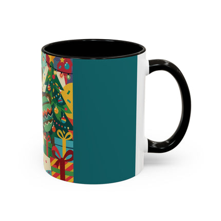 🎄✨ The Lady Of The Christmas Ornament Colorful Mug – Art Deco Holiday Fantasy