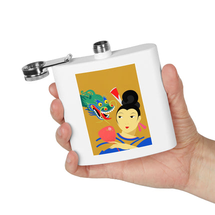 Dragon Fan Flask – Bold Chinese Fantasy & Elegant Strength
