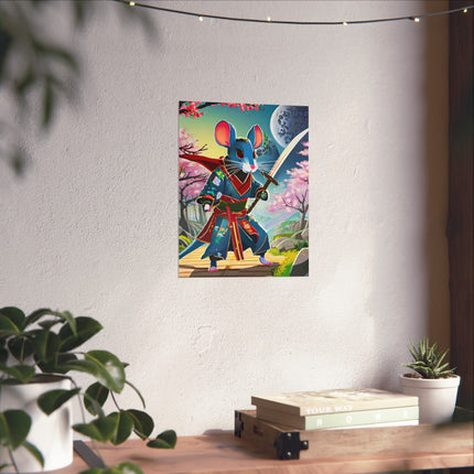 Cyber Samurai Rat Fine Art Posters