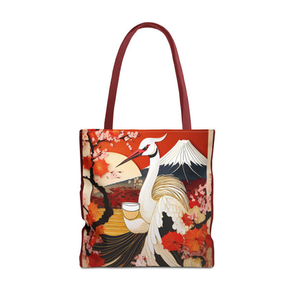 Crane at an Autumn Vineyard Tote Bag (AOP)