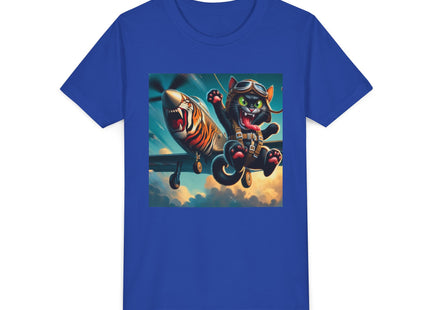 Parachuting Cat Commando Youth Short Sleeve Tee