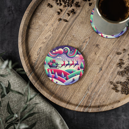 Festive Reindeer Flight Coasters