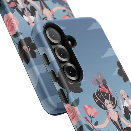 🌹🎭 The Rose Masquerade Promenade Phone Case – Art Deco Floral Elegance