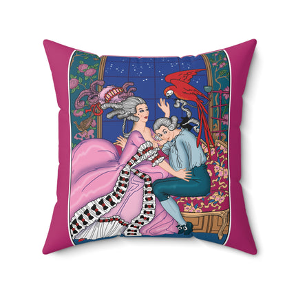 The Jealous Parrot by George Barbier Spun Polyester Square Pillow
