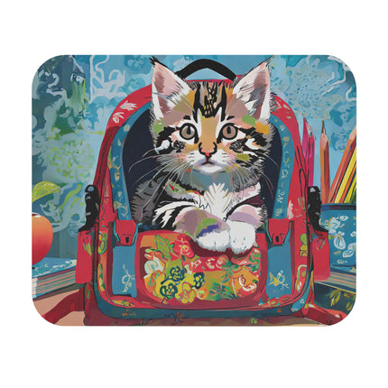 Whiskered Wanderings Mouse Pad, Rectangle