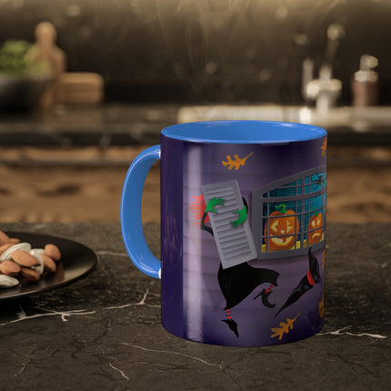 Whimsical Halloween Mischief Colorful Mugs, 11oz