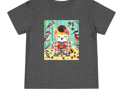 Geisha Kitten in the Woodpecker Grove Toddler Short Sleeve Tee