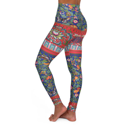 Chinese Ornament by Owen Jones High Waisted Yoga Leggings (AOP)