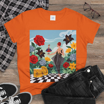 🌹🖤 The Rose Garden Dollmaker Cotton Tee – Art Deco Fashion Fantasy