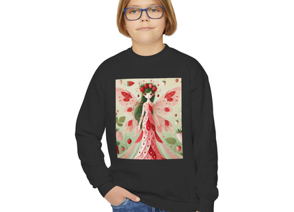 Strawberry Fairy Delight Youth Crewneck Sweatshirt