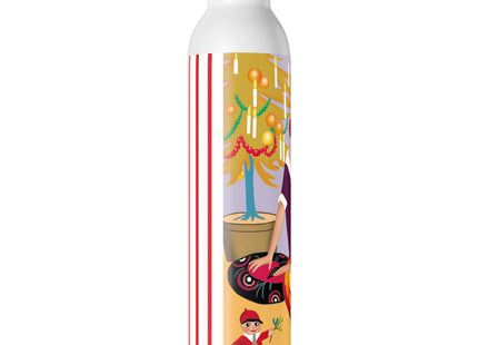 Art Deco Christmas Slim Water Bottle