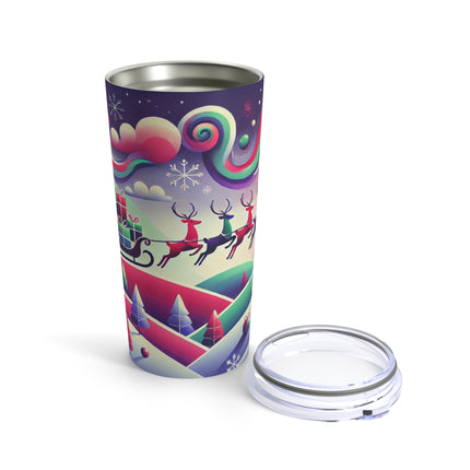 Festive Reindeer Flight Tumbler 20oz