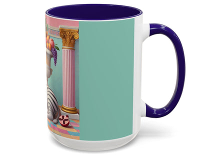 Still Life with Zebra, Fruit, and Pink Columns Colorful Mugs (11oz, 15oz)