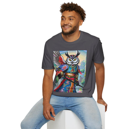 Cyberpunk Samurai Owl Softstyle T-Shirt