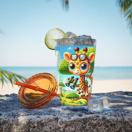 Giraffe Lookout Sunsplash Tumbler with Straw, 16oz