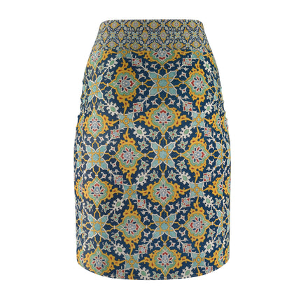 Arabesques by Émile Prisse d'Avennes Women's Pencil Skirt (AOP)