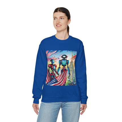 High Fashion Cyberpunk CIA Robots Unisex Heavy Blend™ Crewneck Sweatshirt