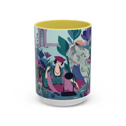 The Ladies Of The Secret Masquerade Colorful Mugs – Art Deco Floral Mystery