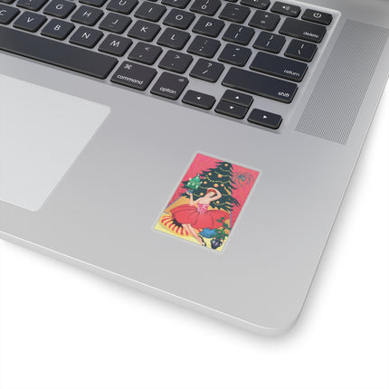 Art Deco Christmas Enchantment Kiss-Cut Stickers (4 Sizes)