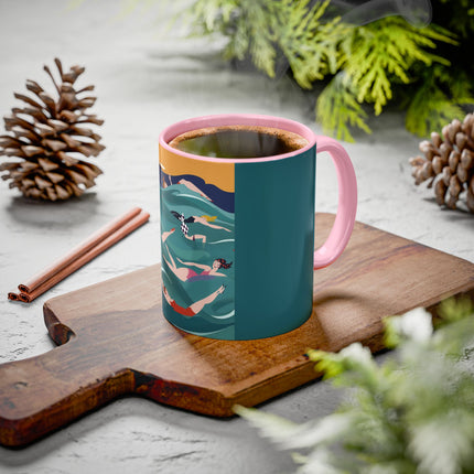 Summer Splash Colorful Mugs – Retro Beach Joy & Carefree Summer Vibes