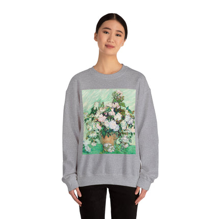 Roses by Vincent Van Gogh Heavy Blend™ Crewneck Sweatshirt