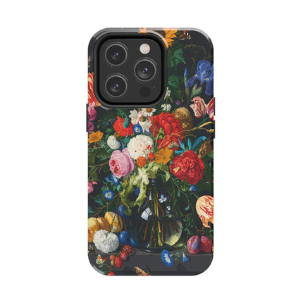 🌺🌙 The Midnight Garden Abundance Phone Case – Art Deco Floral Still Life