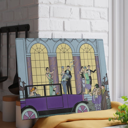 Au Revoir by George Barbier Glass Cutting Board