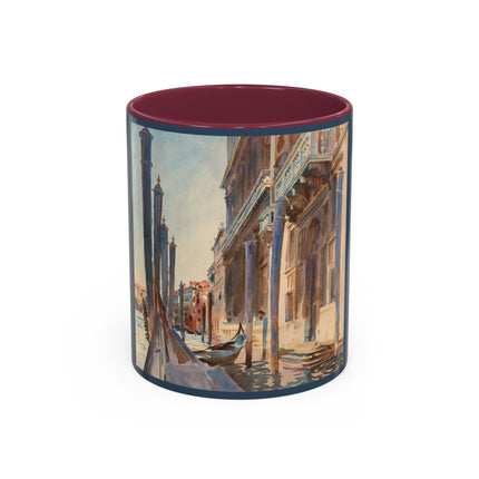 Gondola Moorings on the Grand Canal by John Singer Sargent Colorful Mugs (11oz, 15oz)