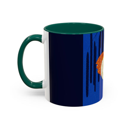 Celestial Melody Colorful Mug (11oz, 15oz) – Musical Grace, Starlit Beauty & Art Deco Elegance