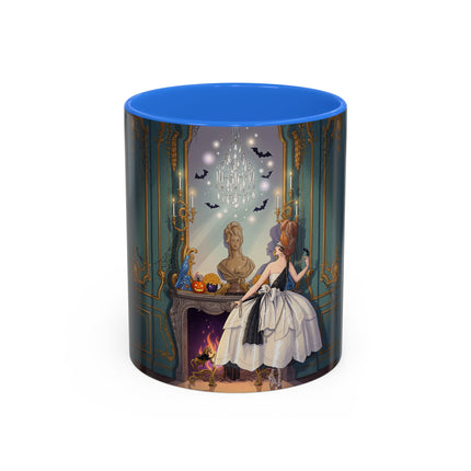 🕯️🎃 The Moonlit Manor Drawing Room Colorful Mug – Elegant Halloween Charm