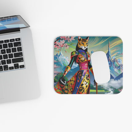 Cyber Cat Glamour Mouse Pad, Rectangle